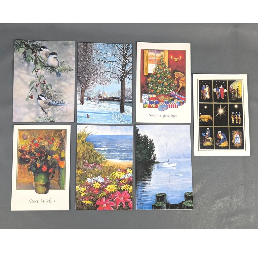 Vintage Fantus Religious Christmas Greeting Cards Lot 16 Count No Envelopes